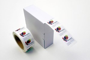 Etiketten op rol